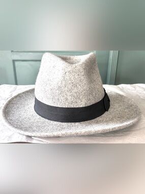 ASOS Design Felt Fedora with Size Adjuster in Gray - Adjustable